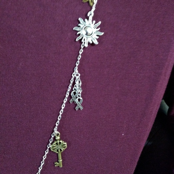 Custom long charm necklace- this exact is sold. - Picture 3 of 4